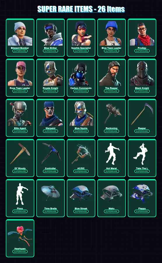 [PS4/PS5/XBOX/PC] | Blizzard Bomber | Blue Striker | Sparkle Specialist | 89 skin | Lv1210