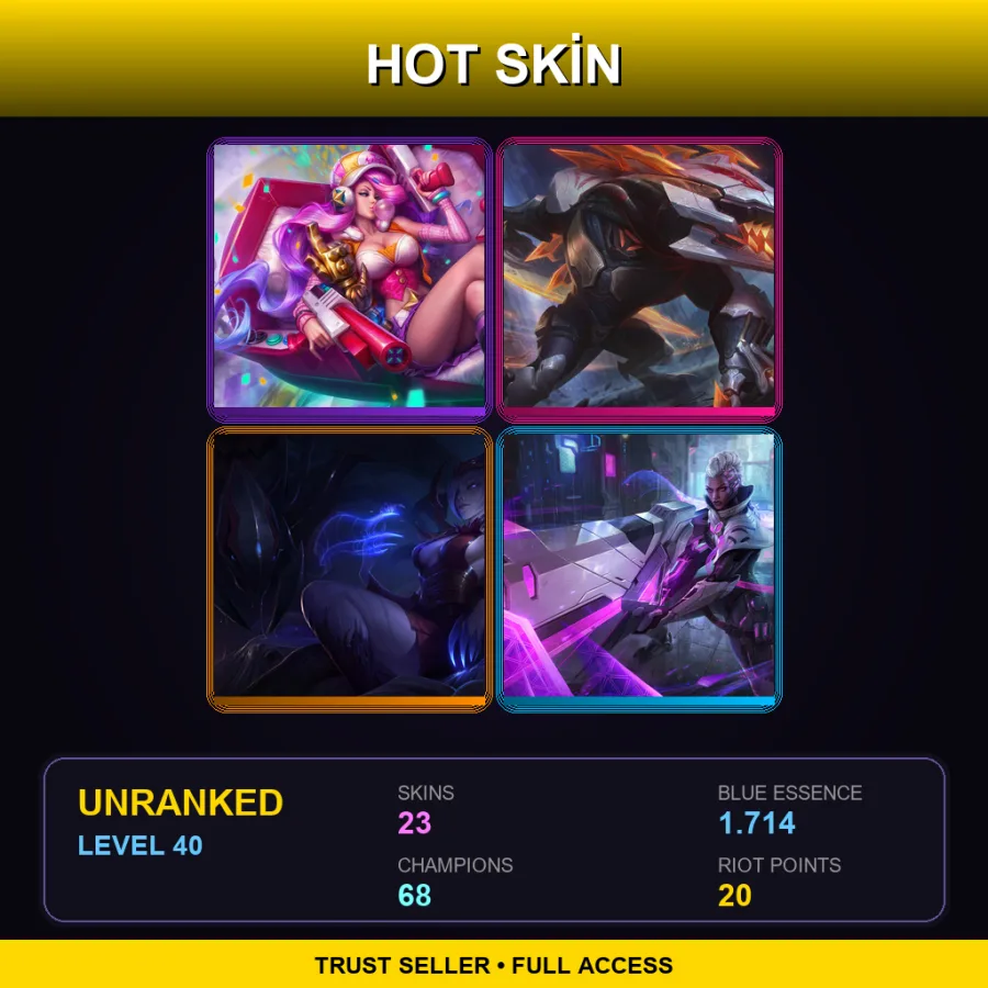 EUW | Lv40 | Unranked | 23 Skin | 68 Champ — Vindicator Vayne