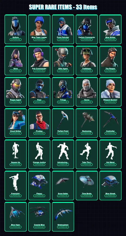 [PS4/PS5/XBOX/PC] | Sultura | Blue Team Leader | Point Patroller | 121 skin | Lv1231