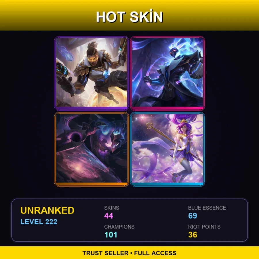 LAS | Lv222 | Unranked | 44 Skin | 101 Champ — Coin Emperor Tahm Kench