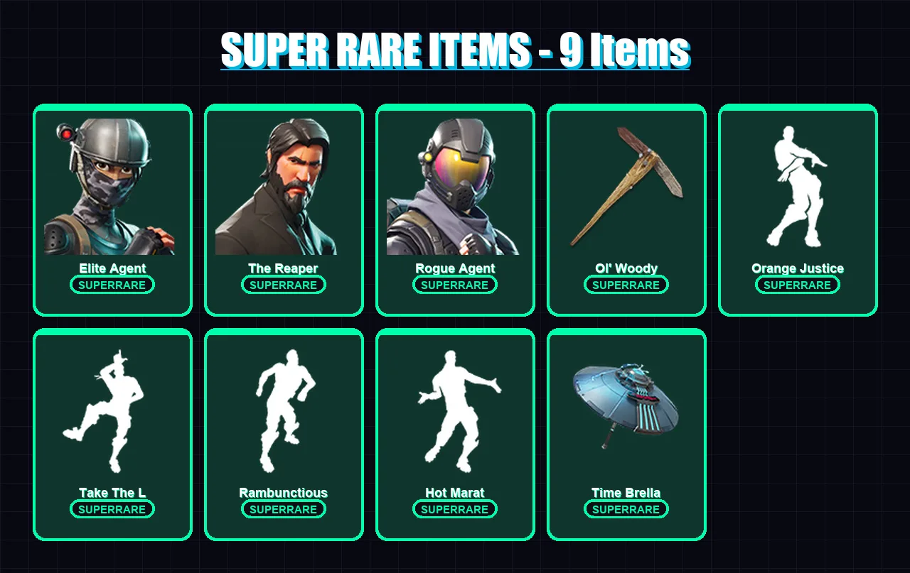 [PC/XBOX/PSN] | Elite Agent | The Reaper | Rogue Agent | Carbide | Valor | 47 skin | 54 pickaxe | 84 emote | 56 glider | Lv1182 — Fortnite account