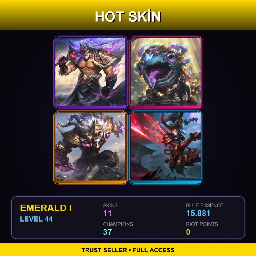 TR | Lv44 | Emerald I | 11 Skin | 37 Champ