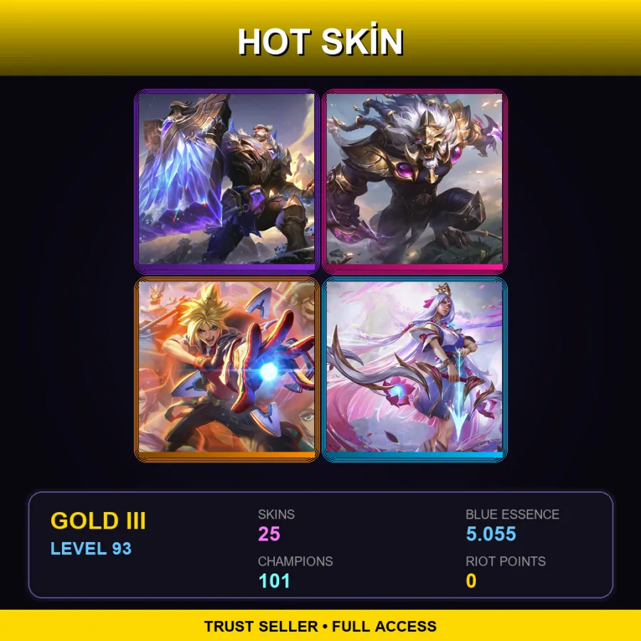 BR | Lv93 | Gold III | 25 Skin | 101 Champ