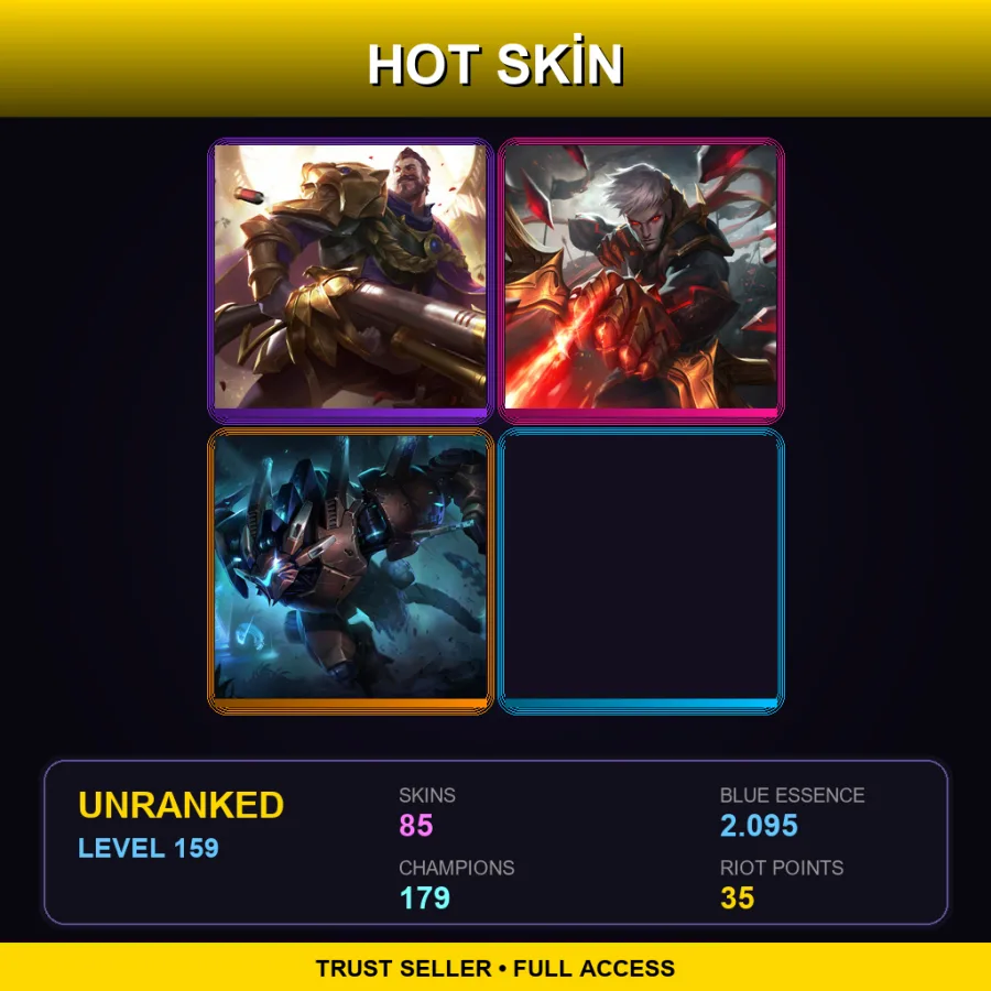 BR | Lv159 | Unranked | 85 Skin | 179 Champ