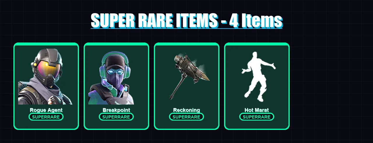 [PC/XBOX/PSN] | Rogue Agent | Breakpoint | Calamity | The Scientist | Catalyst | 48 skin | 37 pickaxe | 35 emote | 32 glider | Lv357