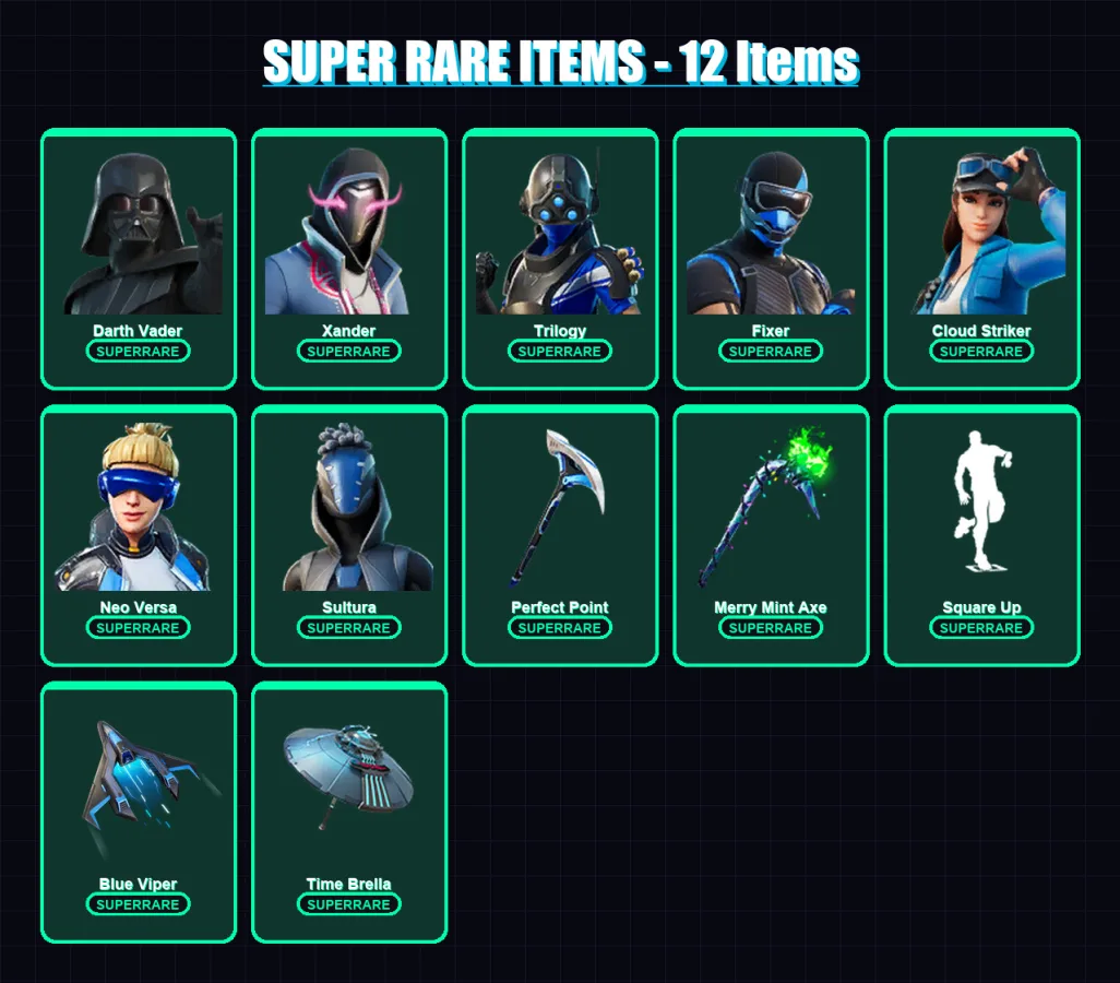 [PC/XBOX] | Darth Vader | Xander | Trilogy | Fixer | Cloud Striker | 132 skin | 134 pickaxe | 116 emote | 114 glider | Lv2175 — Fortnite account
