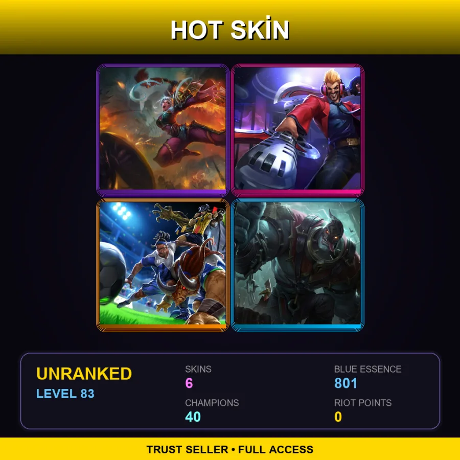 LAS | Lv83 | Unranked | 6 Skin | 40 Champ