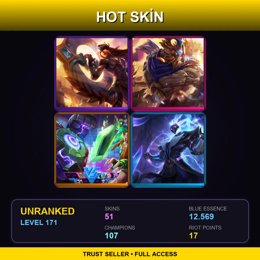 SG | Lv171 | Unranked | 51 Skin | 107 Champ