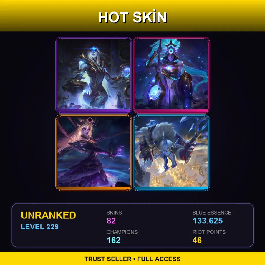 SG | Lv229 | Unranked | 82 Skin | 162 Champ