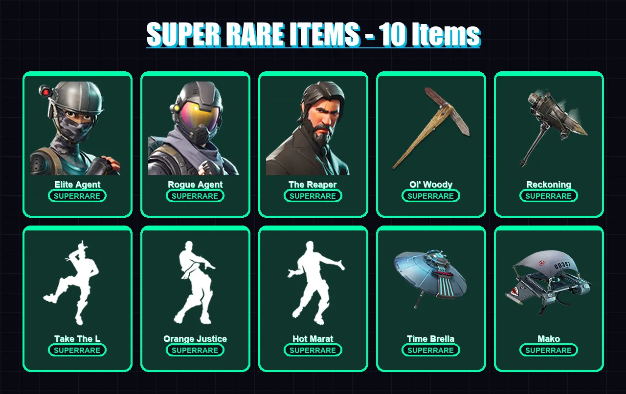 [PC/PSN] | Elite Agent | Rogue Agent | The Reaper | A.I.M. | Dire | 65 skin | 71 pickaxe | 79 emote | 80 glider | Lv1611