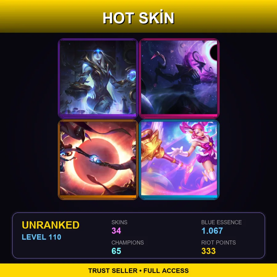 BR | Lv110 | Unranked | 34 Skin | 65 Champ