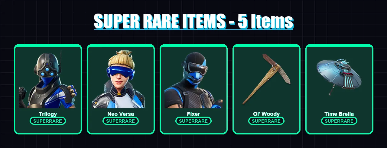[PC] | Trilogy | Neo Versa | Fixer | Fusion | Deadpool | 69 skin | 115 pickaxe | 75 emote | 100 glider | Lv2159