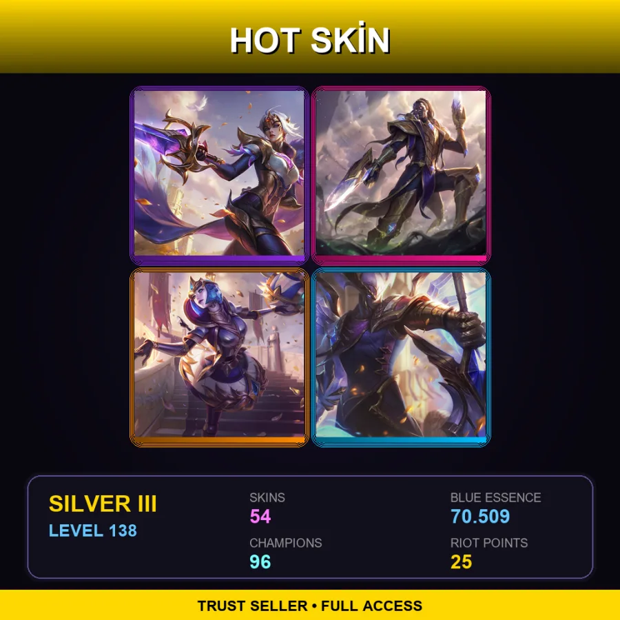 LAS | Lv138 | Silver III | 54 Skin | 96 Champ
