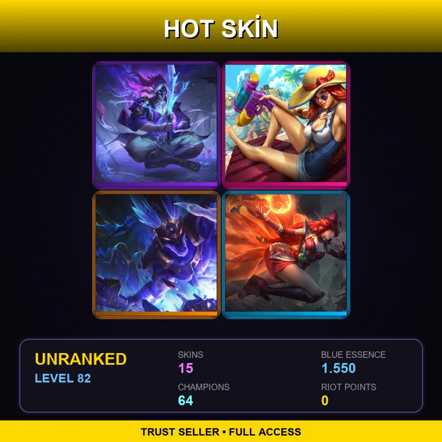 ME | Lv82 | Unranked | 15 Skin | 64 Champ