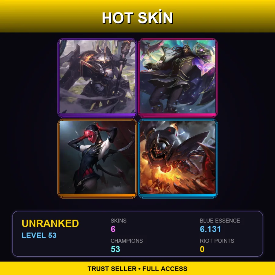 LAN | Lv53 | Unranked | 6 Skin | 53 Champ