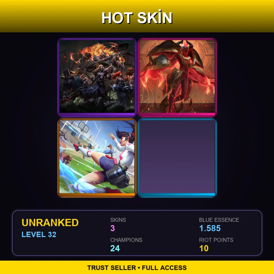 BR | Lv32 | Unranked | 3 Skin | 24 Champ