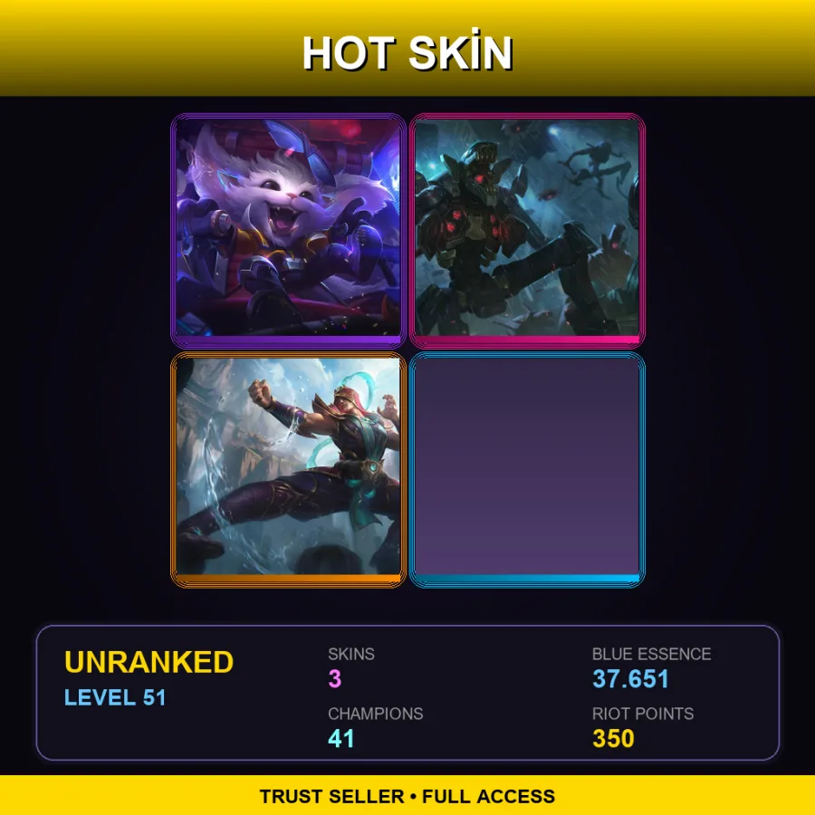 EUNE | Lv51 | Unranked | 3 Skin | 41 Champ