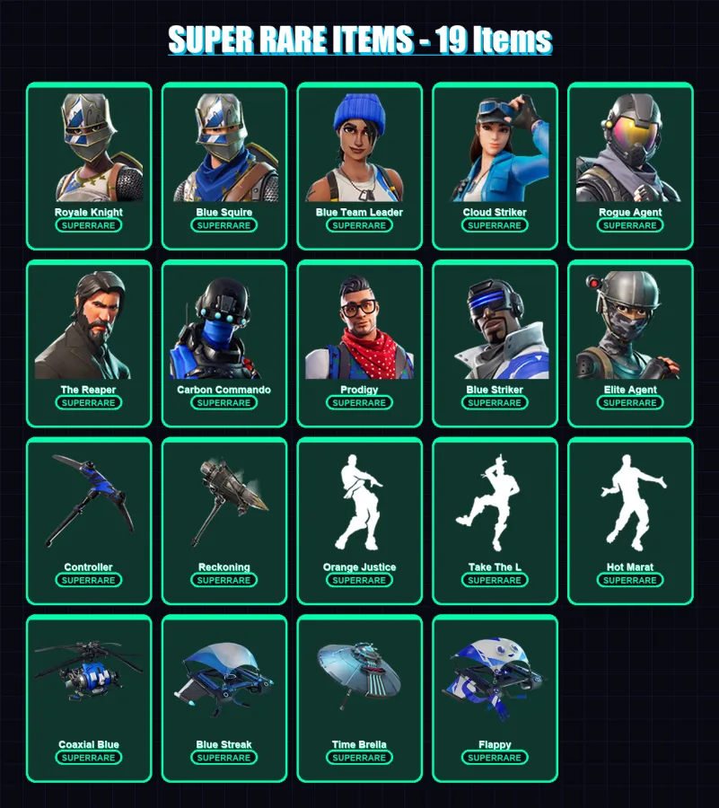 [PS4/PS5/XBOX/PC] | Royale Knight | Blue Squire | Blue Team Leader | 103 skin | Lv1616
