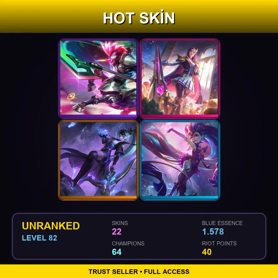 LAS | Lv82 | Unranked | 22 Skin | 64 Champ