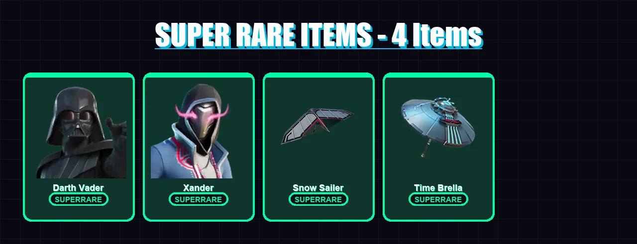 [PS4/PS5/XBOX/PC] | Darth Vader | Xander | The Origin | Snap | The Imagined | 94 skin | 138 pickaxe | 100 emote | 119 glider | Lv2127