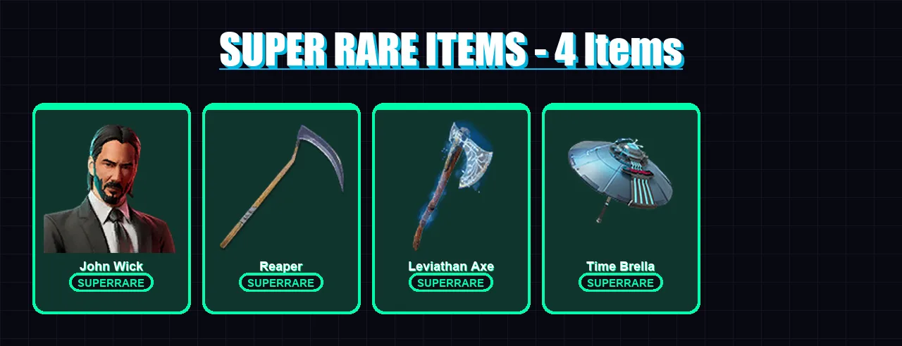 [PS4/PS5/XBOX/PC] | John Wick | The Ageless | Nezumi | Spire Assassin | Peter Griffin | 153 skin | 161 pickaxe | 118 emote | 101 glider | Lv1870