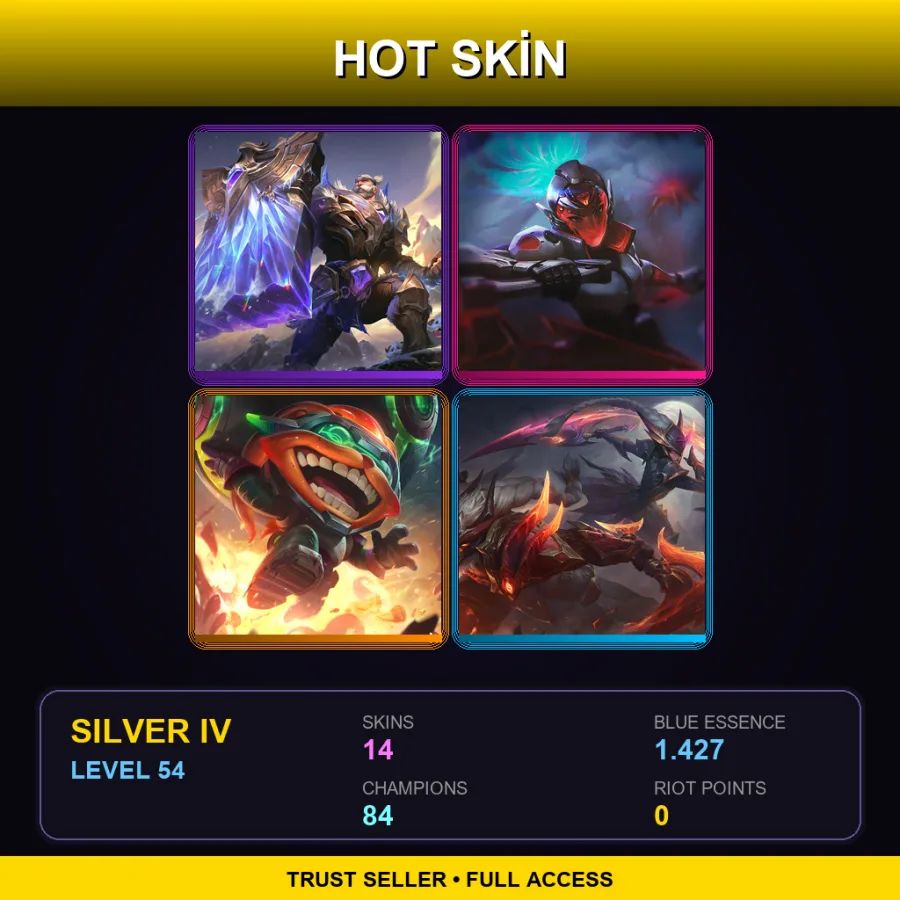 TR | Lv54 | Silver IV | 14 Skin | 84 Champ