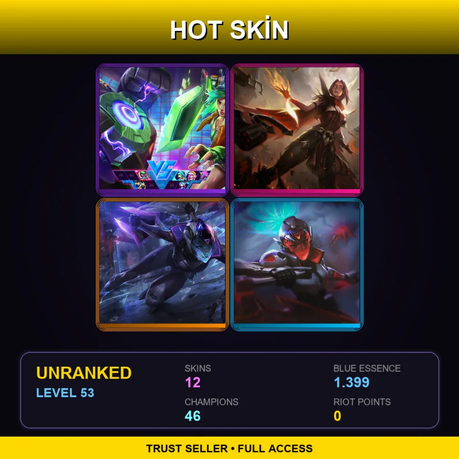 LAN | Lv53 | Unranked | 12 Skin | 46 Champ