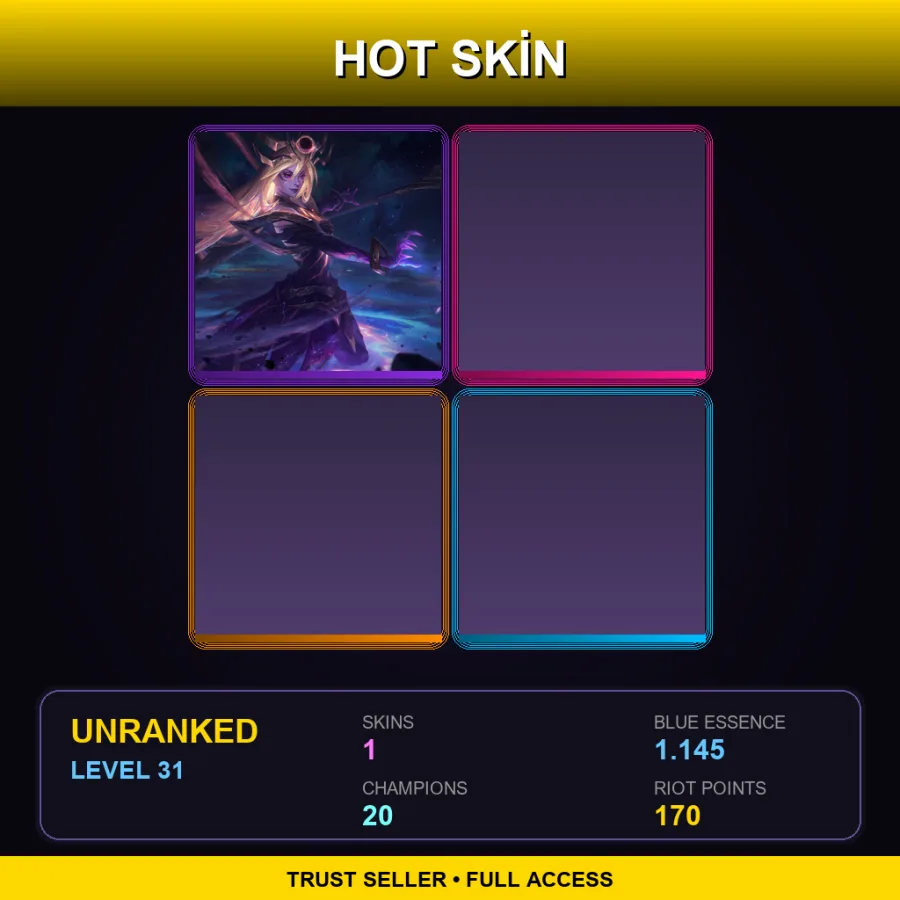 EUW | Lv31 | Unranked | 1 Skin | 20 Champ