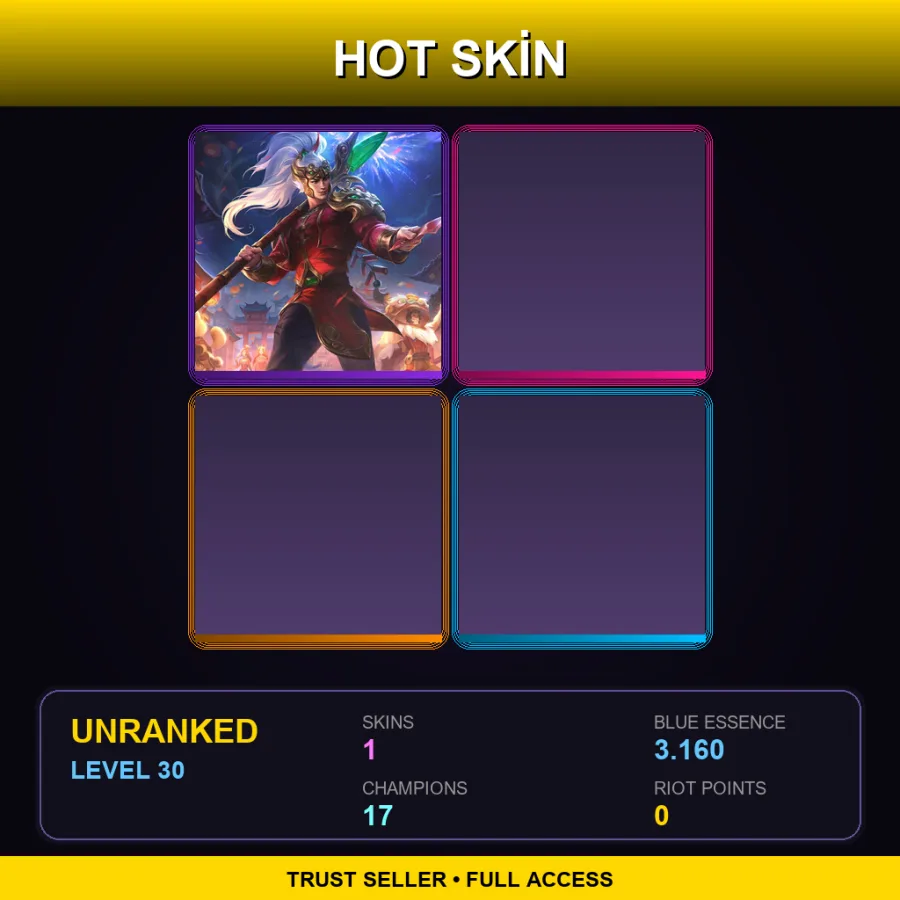 LAN | Lv30 | Unranked | 1 Skin | 17 Champ