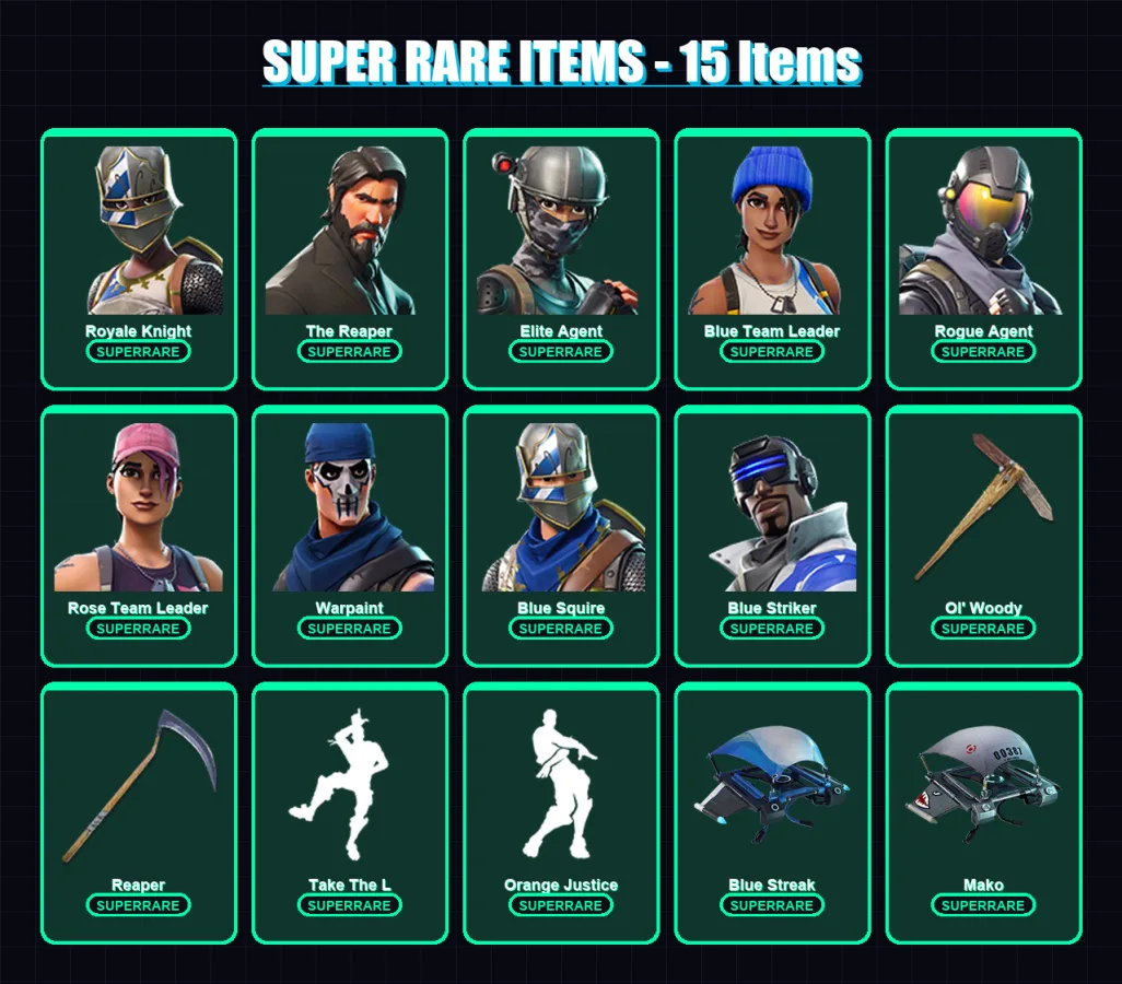 [PS4/PS5/XBOX/PC] | OG Skull Trooper | Royale Knight | The Reaper | 35 skin | Lv344