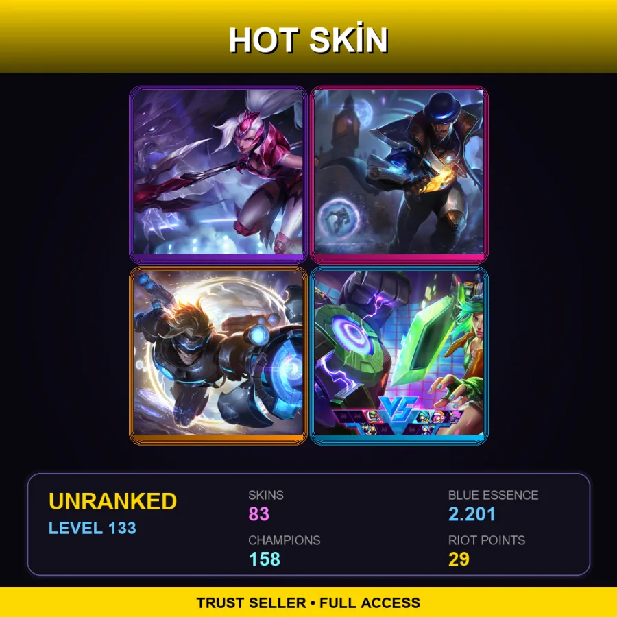 SG | Lv133 | Unranked | 83 Skin | 158 Champ