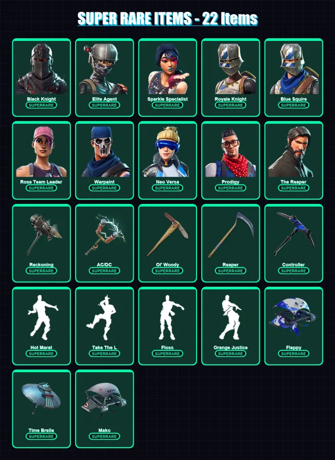 [PS4/PS5/XBOX/PC] | Black Knight | Elite Agent | Sparkle Specialist | 173 skin | Lv2662