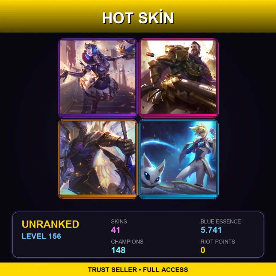 ME | Lv156 | Unranked | 41 Skin | 148 Champ