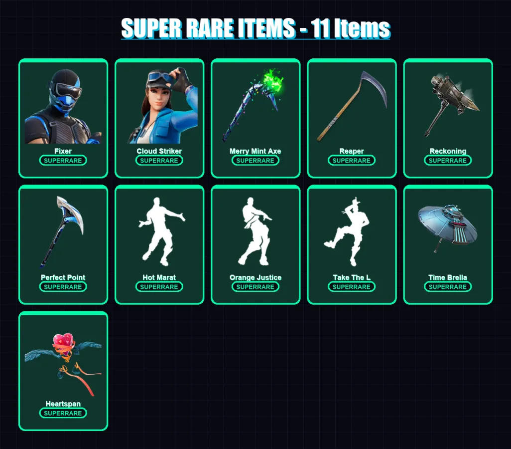 [PS4/PS5/XBOX/PC] | Fixer | Cloud Striker | Calamity | Frozen Red Knight | Frozen Raven | 88 skin | 65 pickaxe | 76 emote | 59 glider | Lv852