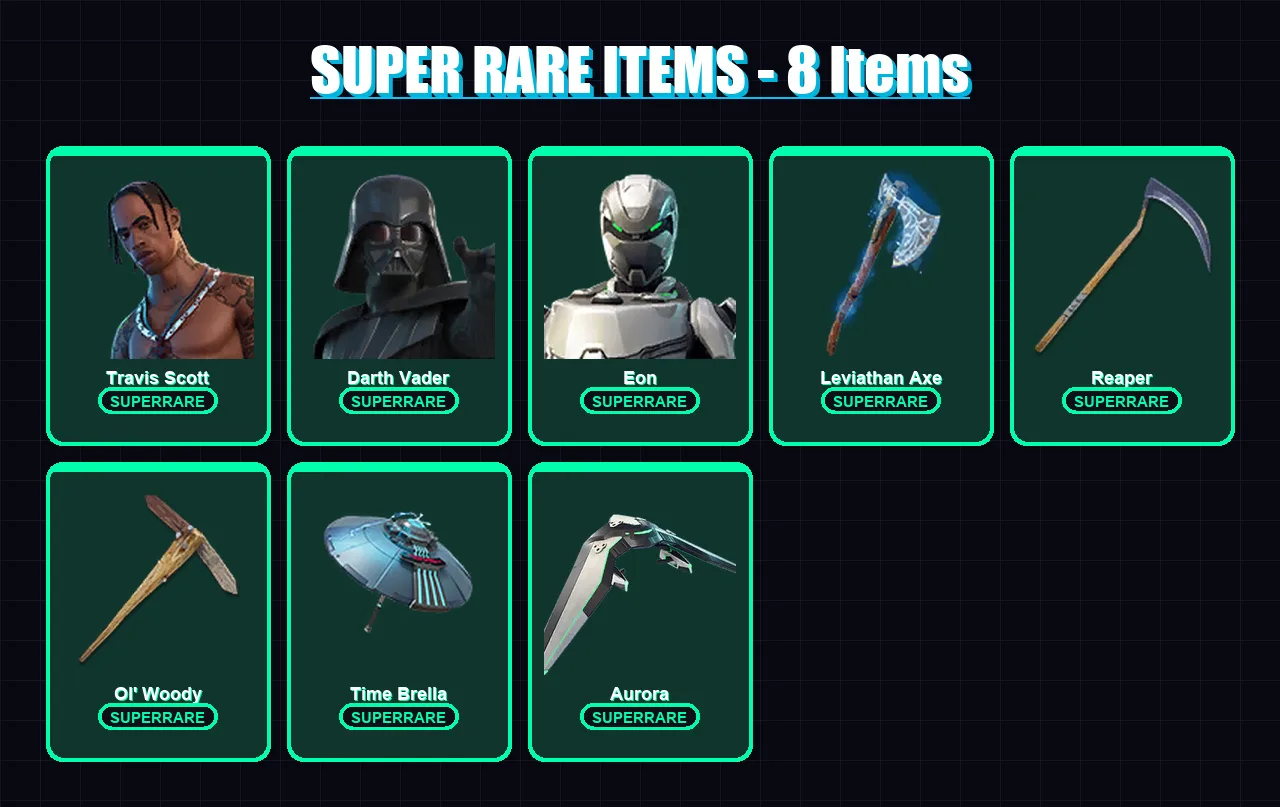[PC/XBOX/PSN] | Travis Scott | Darth Vader | Eon | Ultima Knight | Mecha Cuddle Master | 284 skin | 298 pickaxe | 268 emote | 206 glider | Lv4031 — Fortnite account