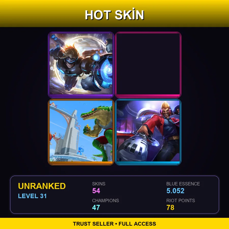 EUNE | Lv31 | Unranked | 54 Skin | 47 Champ
