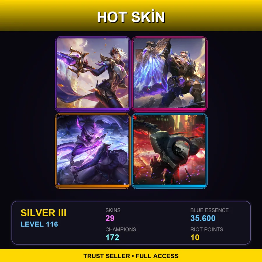 BR | Lv116 | Silver III | 29 Skin | 172 Champ