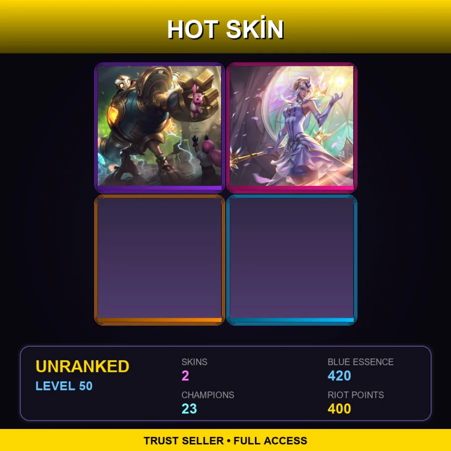NA | Lv50 | Unranked | 2 Skin | 23 Champ