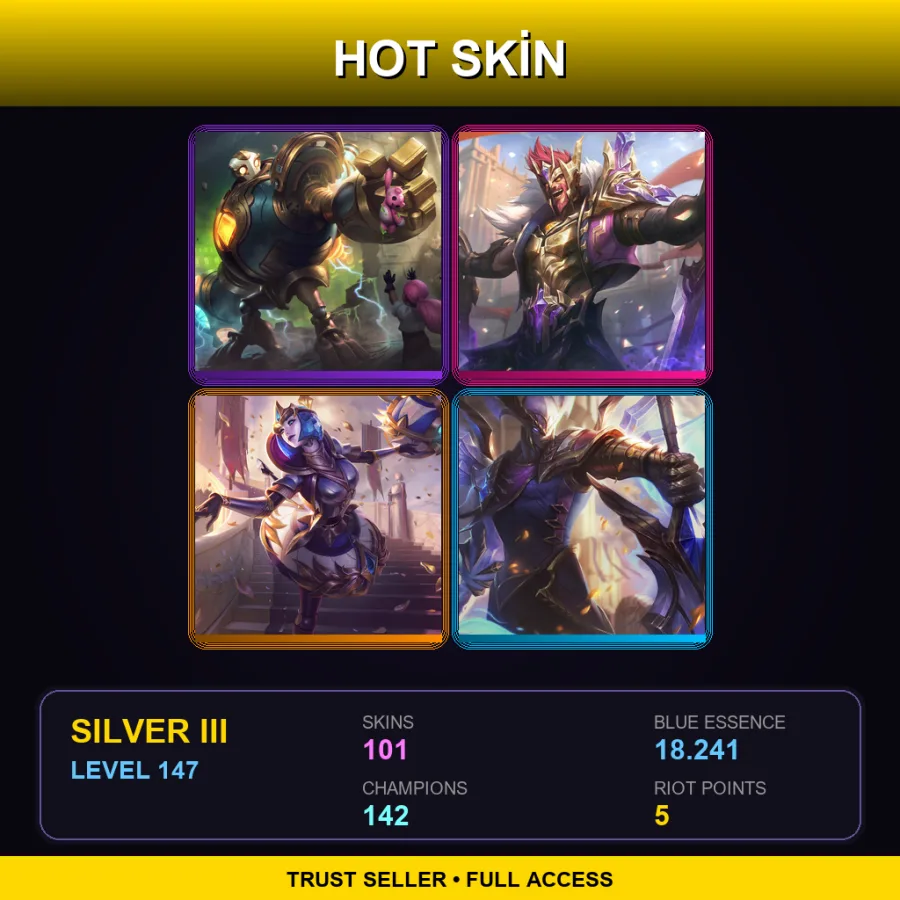 TR | Lv147 | Silver III | 101 Skin | 142 Champ