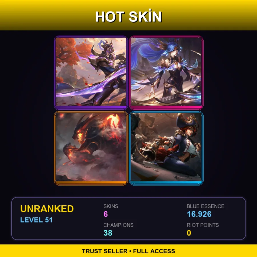 LAS | Lv51 | Unranked | 6 Skin | 38 Champ