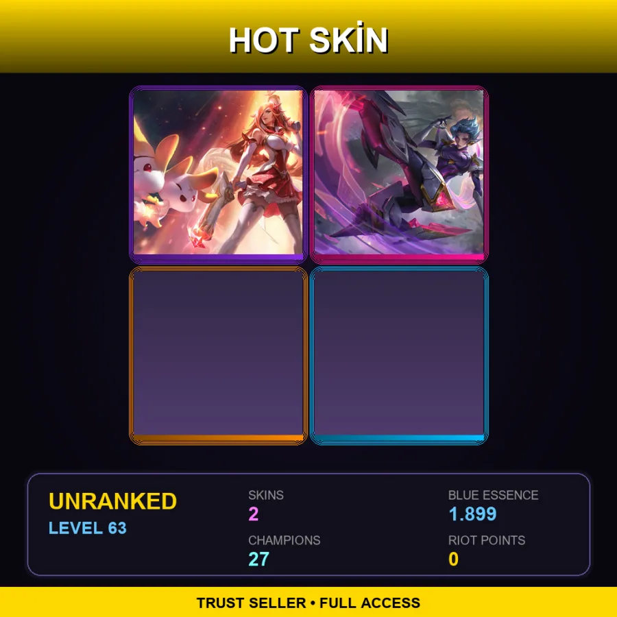 VN | Lv63 | Unranked | 2 Skin | 27 Champ