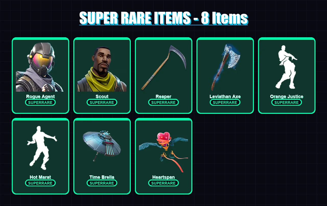 [PC/PSN] | Rogue Agent | Scout | The Prisoner | Vendetta | Zenith | 181 skin | 205 pickaxe | 170 emote | 169 glider | Lv2582