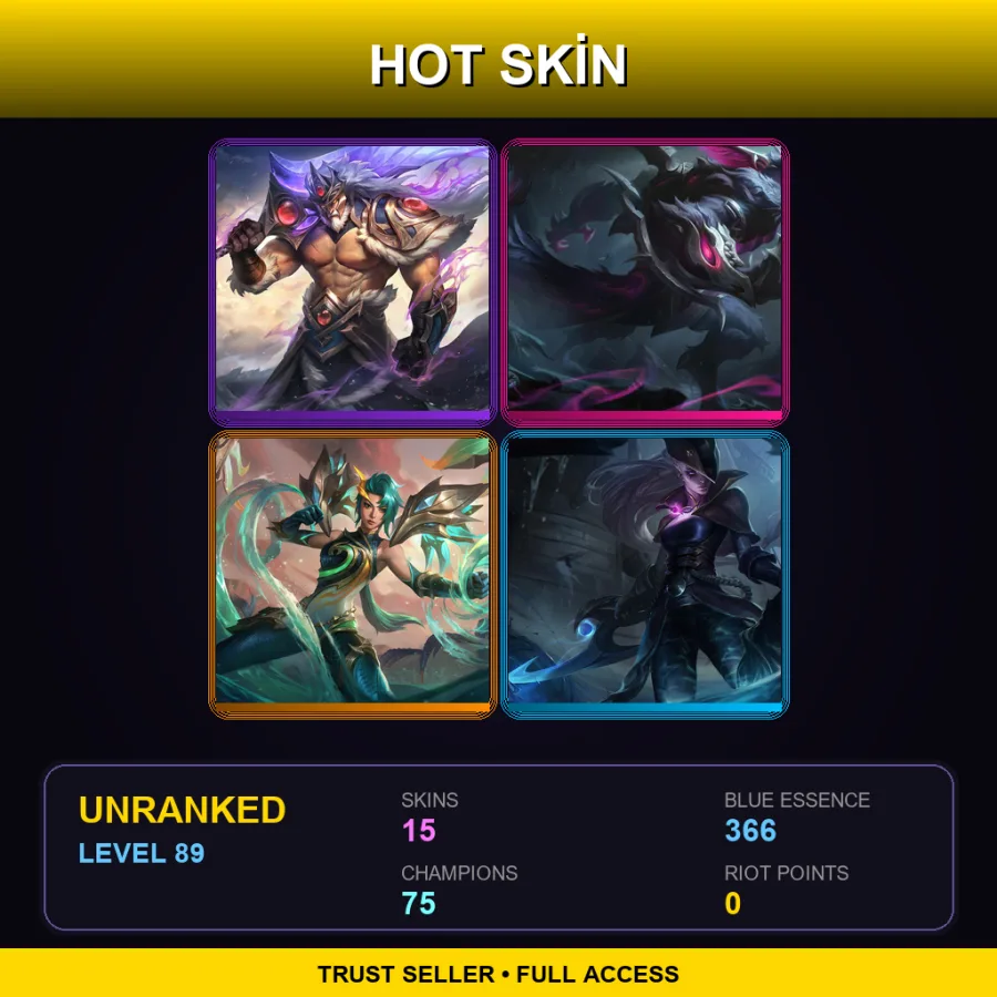 ME | Lv89 | Unranked | 15 Skin | 75 Champ — Demon Vi