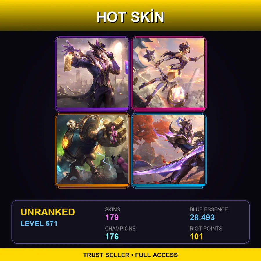LAN | Lv571 | Unranked | 179 Skin | 176 Champ