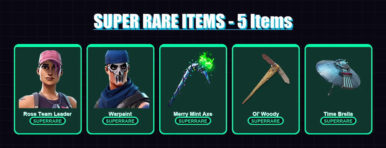 [SWITCH/PC] | Rose Team Leader | Warpaint | Sorana | Fusion | Mandalorian | 27 skin | 43 pickaxe | 34 emote | 37 glider | Lv610