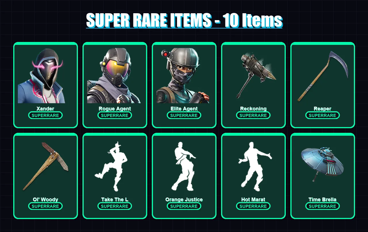 [PC/XBOX/PSN] | Xander | Rogue Agent | Elite Agent | Frozen Raven | Valor | 110 skin | 115 pickaxe | 113 emote | 116 glider | Lv1711