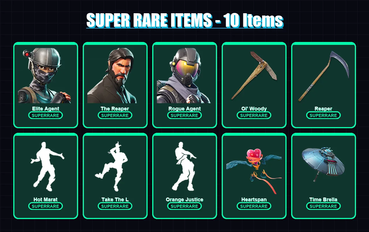 [PC/PSN] | Elite Agent | The Reaper | Rogue Agent | Fade | Deadpool | 122 skin | 142 pickaxe | 167 emote | 120 glider | Lv1826
