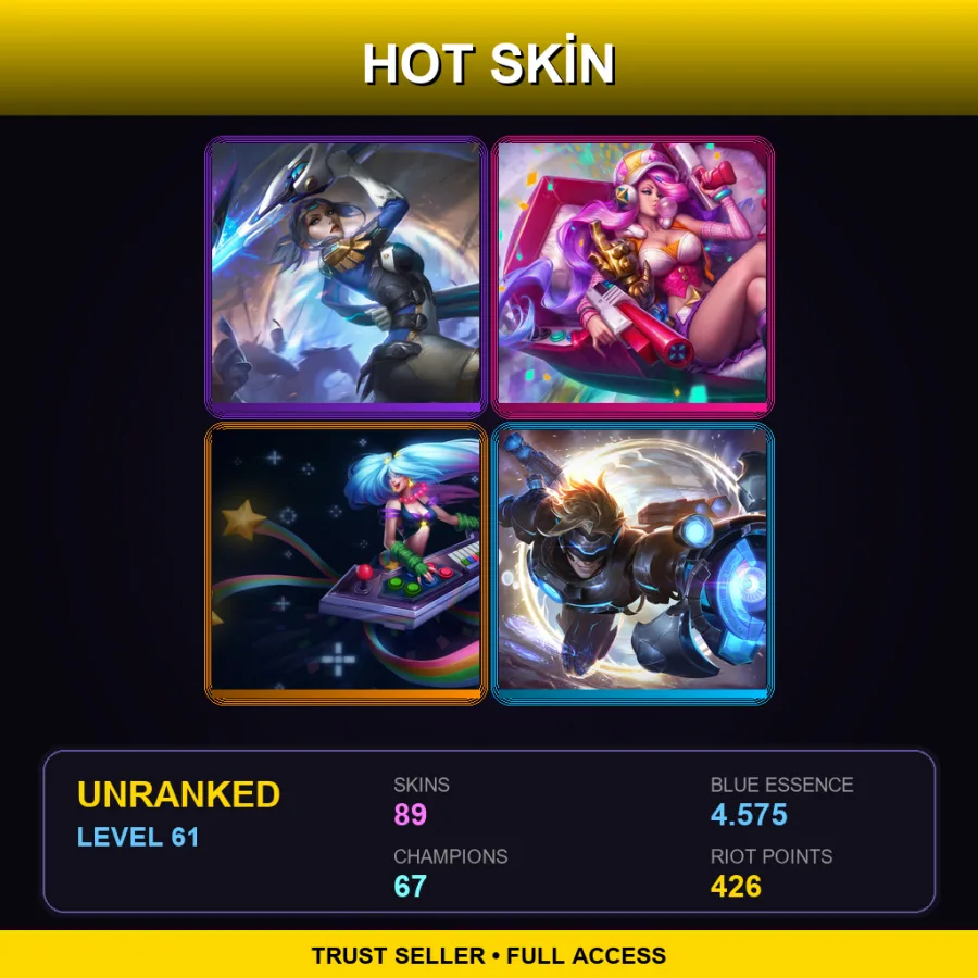 RU | Lv61 | Unranked | 89 Skin | 67 Champ
