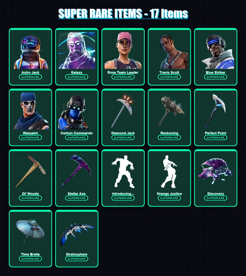 [PS4/PS5/XBOX/PC] | Astro Jack | Galaxy | Rose Team Leader | Travis Scott | Blue Striker | 140 skin | 139 pickaxe | 136 emote | 101 glider | Lv1207 — Fortnite account