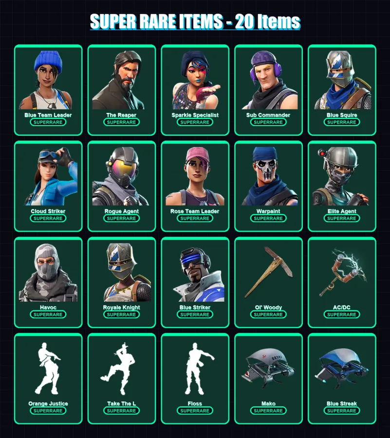 [PS4/PS5/XBOX/PC] | Blue Team Leader | The Reaper | Sparkle Specialist | 65 skin | Lv788